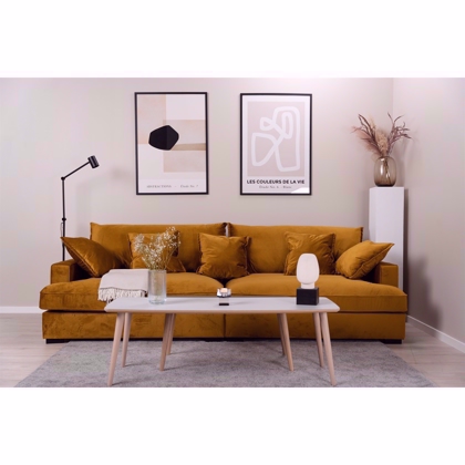 Gul velour Sofa