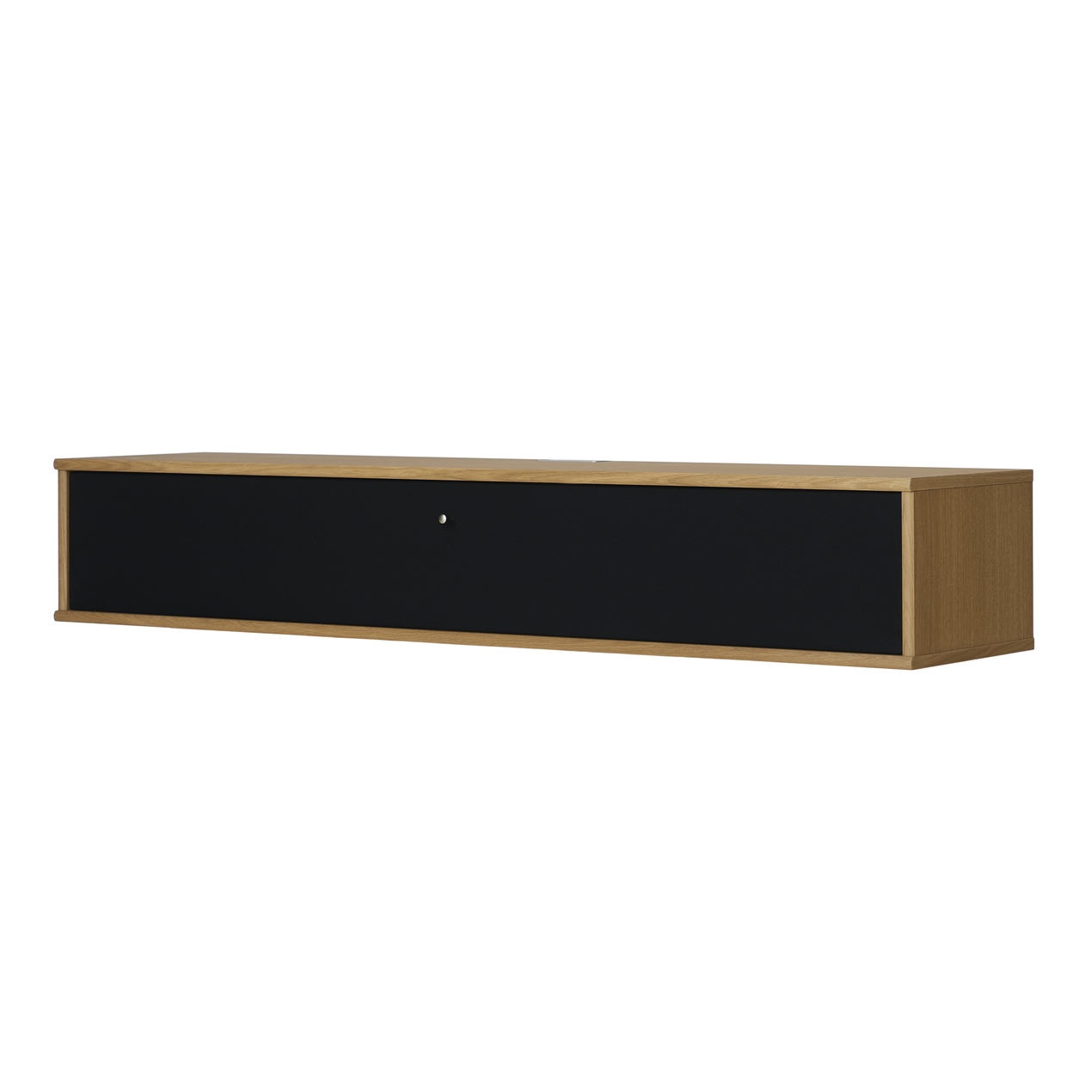 Mistral AV TV Møbel - Olieret eg m. sort front 133 cm x 23 cm x 32.5 cm | Møbelsalg.dk