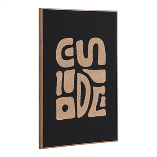 Naturro tufted vægdekoration beige/sort 50x70