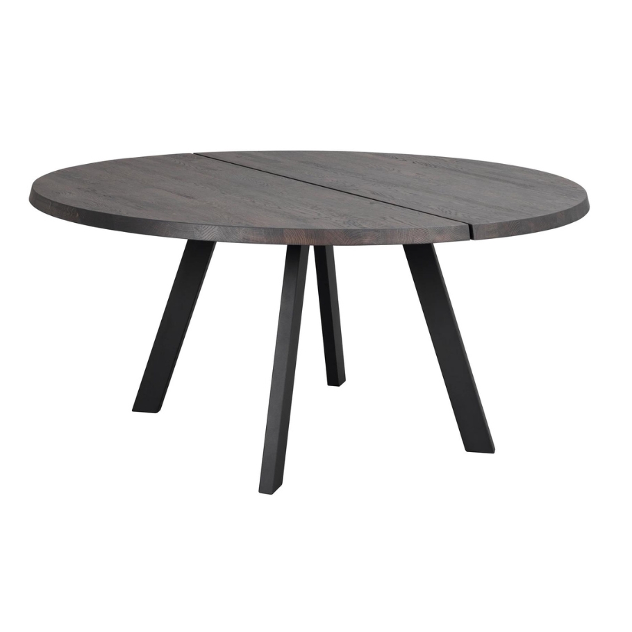 Rowico Home Fred rundt spisebord - 160 x 160 cm - Mørkebrun | Møbelsalg.dk