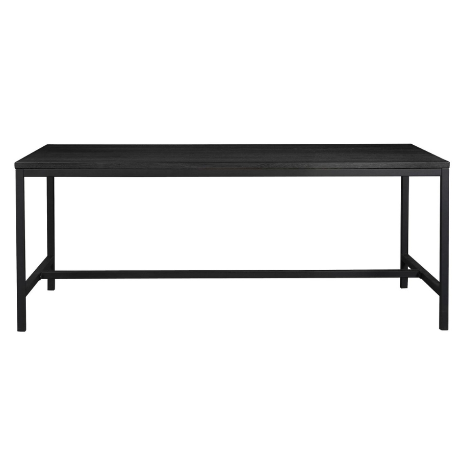 Rowico Home Everett Sort Spisebord m. Sorte Ben 180 cm x 75 cm x 100 cm | Møbelsalg.dk
