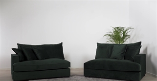 Grøn velour Sofa