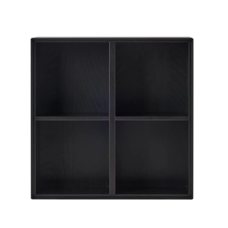 Edge by Hammel - Sort bogkasse med 2 hylder 90.8 cm x 90.8 cm x 32.5 cm | Møbelsalg.dk
