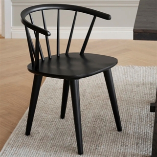 Rowico - Carmen spisebordsstol - Sort træ 