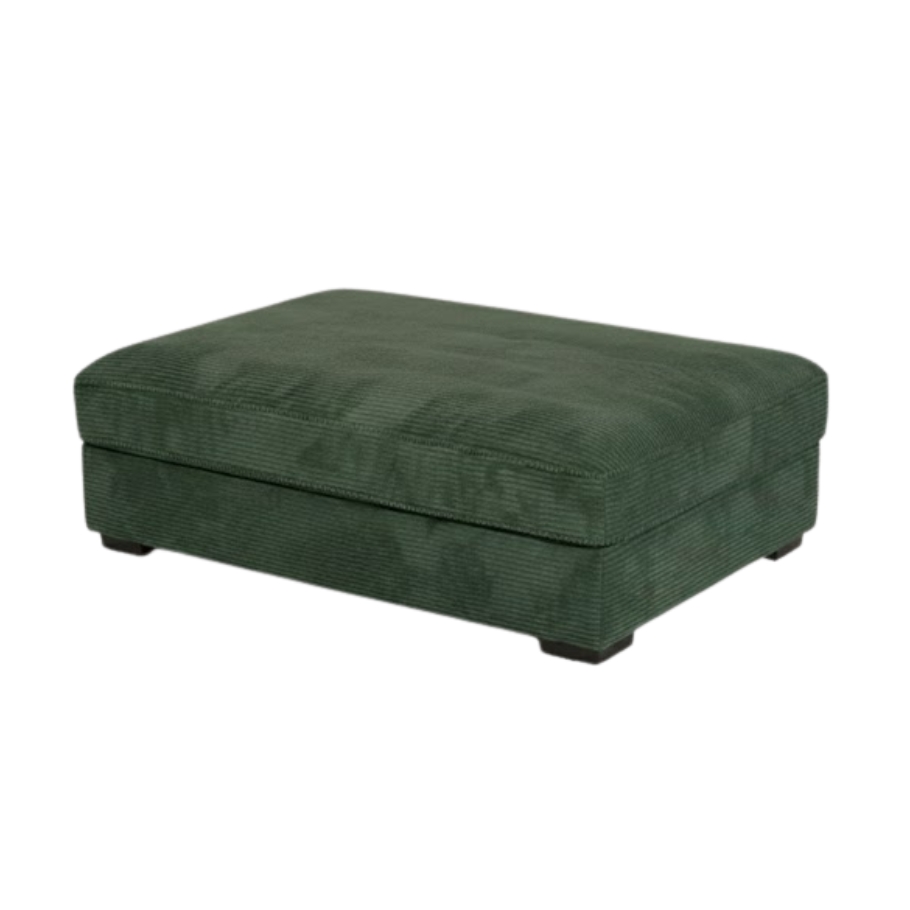 Nordic Design Chelsey small puf - Mosgrøn fløjl | Møbelsalg.dk