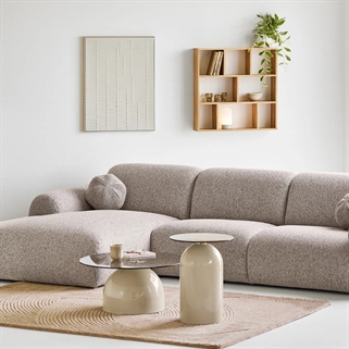 Skagen venstrevendt loungesofa | Grå m. 2 puder 