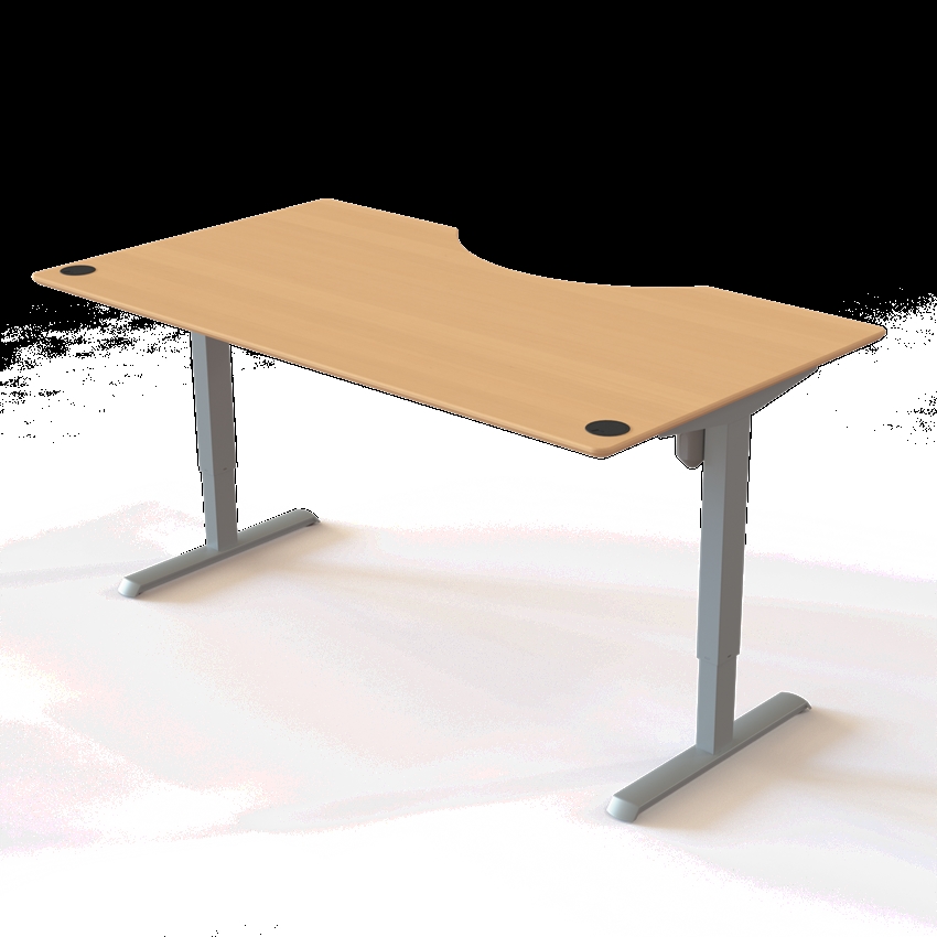 NordDesk ProLift Hæve-/Sænkebord 180x100 Bøg / Sølv Stel