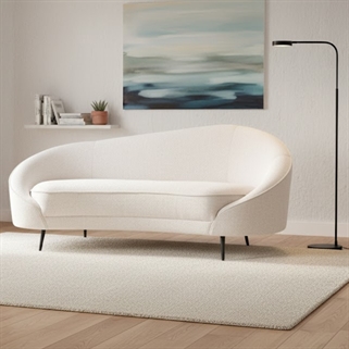 Celina 3-personers sofa | Hvid m. sort ben