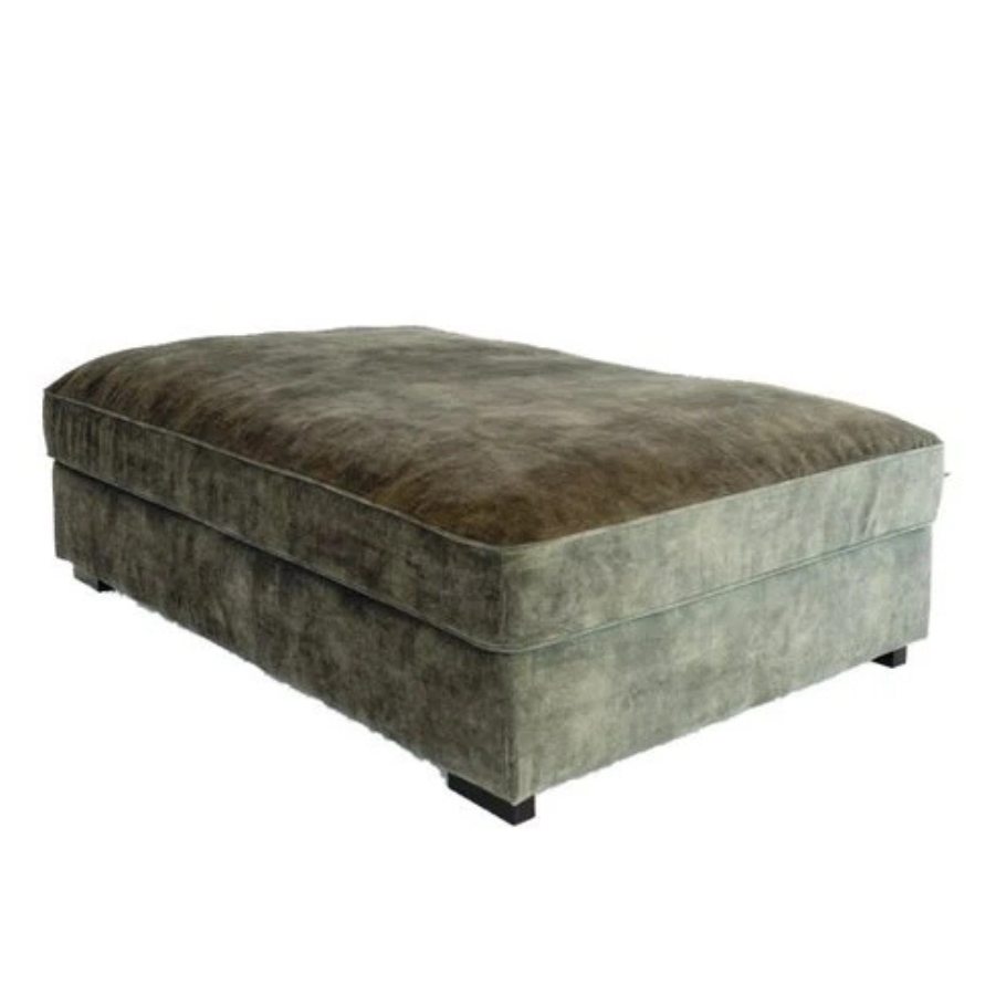 Nordic Design Chelsey small puf - Andora grøn velour | Møbelsalg.dk