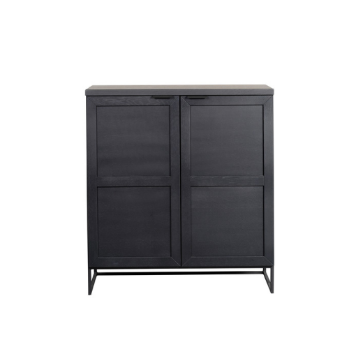 Rowico Home Everett Skab Sort Eg 95 cm x 105 cm x 41 cm | Møbelsalg.dk