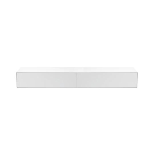Edge by Hammel - Hvid hylde med 2 skuffer 180.4 cm x 24 cm x 42 cm | Møbelsalg.dk