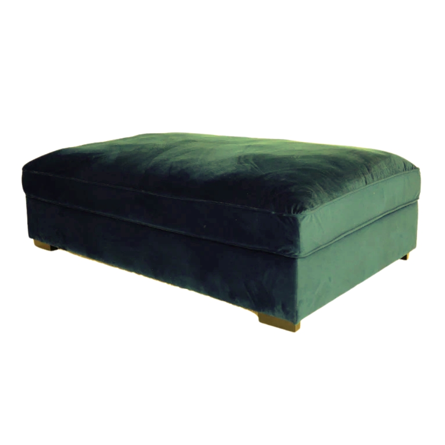 Nordic Design Chelsey puf - Grøn velour | Møbelsalg.dk