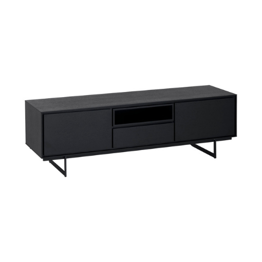 Furnhouse Tokyo - TV bord - Sort malet eg 160 cm x 50 cm x 45 cm | Møbelsalg.dk