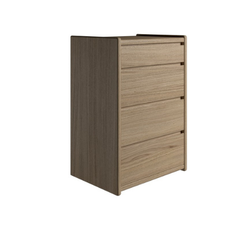 Kaagaard - Væghængt sengebord med 4 skuffer - Eg 50 cm x 74 cm x 37 cm | Møbelsalg.dk