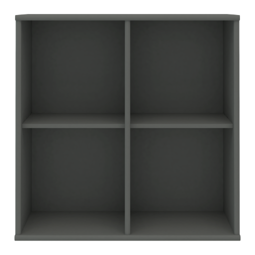 Mistral Modul 025 Bogkasse 4 rum Antracit 70 cm x 70 cm x 27 cm | Møbelsalg.dk