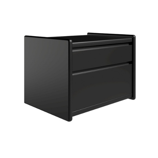 Kaagaard - Væghængt sengebord med skuffe - Sort 50 cm x 34 cm x 37 cm | Møbelsalg.dk