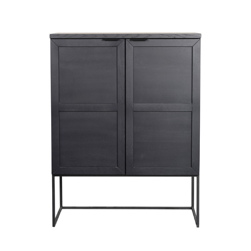 Rowico Home Everett Sort Skab 160 cm x 75 cm x 41 cm | Møbelsalg.dk