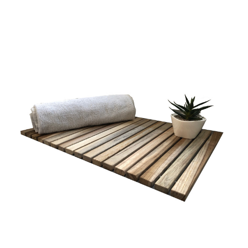 Scandinavian Home Bademåtte - Teaktræ - 40 x 60 cm | Møbelsalg.dk