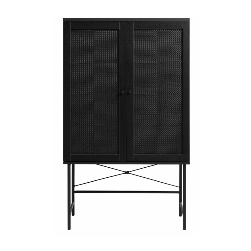 Wood by Nordic Bornholm skab - Sort m. sort stel 90 cm x 190 cm x 40.3 cm | Møbelsalg.dk