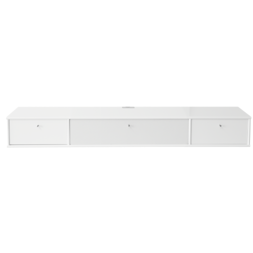 Mistral TV bord | AV modul m. stofklap samt skuffe | Hvid