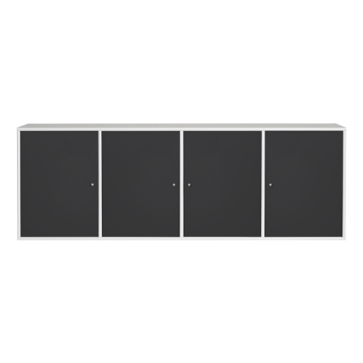 Mistral skænk - Hvid m. antracit 177 cm x 61 cm x 42 cm | Møbelsalg.dk