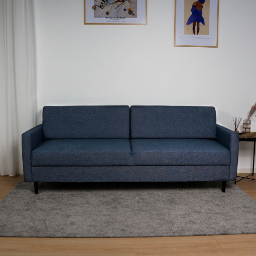 Nordic Design Kolding Sovesofa - Blå sovesofa med magasin | Møbelsalg.dk