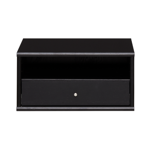 Mistral Modul 038 - Sort sengebord m. 2 skuffer 45.5 cm x 23 cm x 42 cm | Møbelsalg.dk