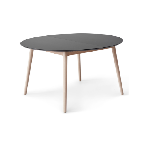Meza by Hammel Round spisebord - Grafit farvet Fenix/nanolaminat m. træben 135 cm x 74 cm x 135 cm | Møbelsalg.dk