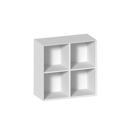 Edge by Hammel - Hvid bogkasse med 2 hylder 90.8 cm x 90.8 cm x 32.5 cm | Møbelsalg.dk