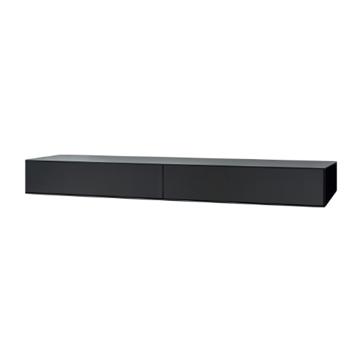 Edge by Hammel - Sort hylde med 2 skuffer 180.4 cm x 24 cm x 42 cm | Møbelsalg.dk