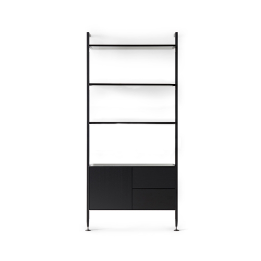 Edge by Hammel - Vangereol, 1 fag med skab, skuffer og hylder 94 cm x 210 cm x 32.5 cm | Møbelsalg.dk