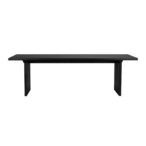 Rowico Home Emmett Spisebord Sort Egetræ 240 cm x 75 cm x 95 cm | Møbelsalg.dk