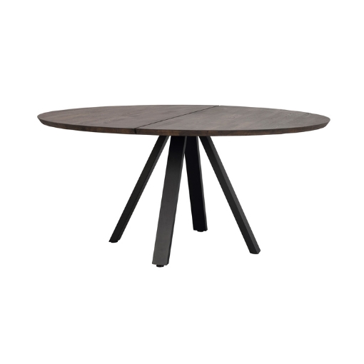 Rowico Home Carradale Spisebord Brun m. Sorte Ben m. V Ben 150 cm x 75 cm x 150 cm | Møbelsalg.dk