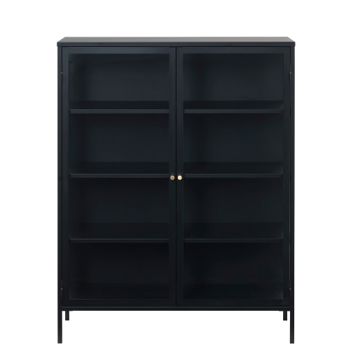 Scandinavian Living Carmel - Vitrineskab m. 2 glaslåger 110 cm x 140 cm x 40.3 cm | Møbelsalg.dk
