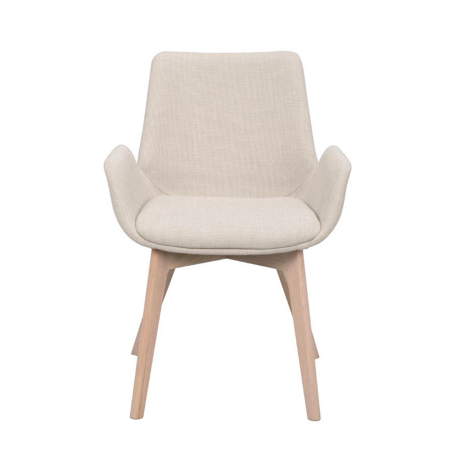 Rowico Home Drimsdale Spisebordsstol Beige m. Hvidpigmenteret | Møbelsalg.dk