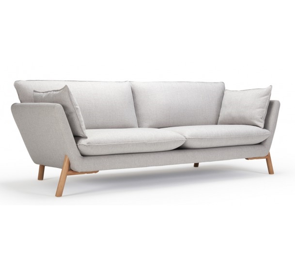 Nordly Egelykke 2 personers sofa - Lysegrå stof 194 cm x 82 cm x 91 cm | Møbelsalg.dk