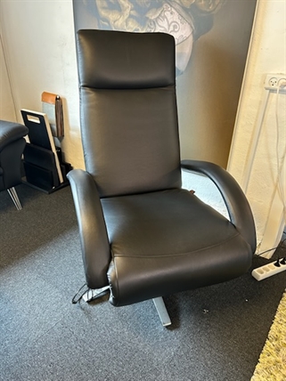 Bern løftestol m. massage | Sort semianilin læder 