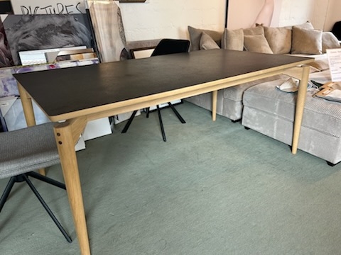 PBJ spisebord i stone laminat m. tillægsplader 95x175CM | Eg