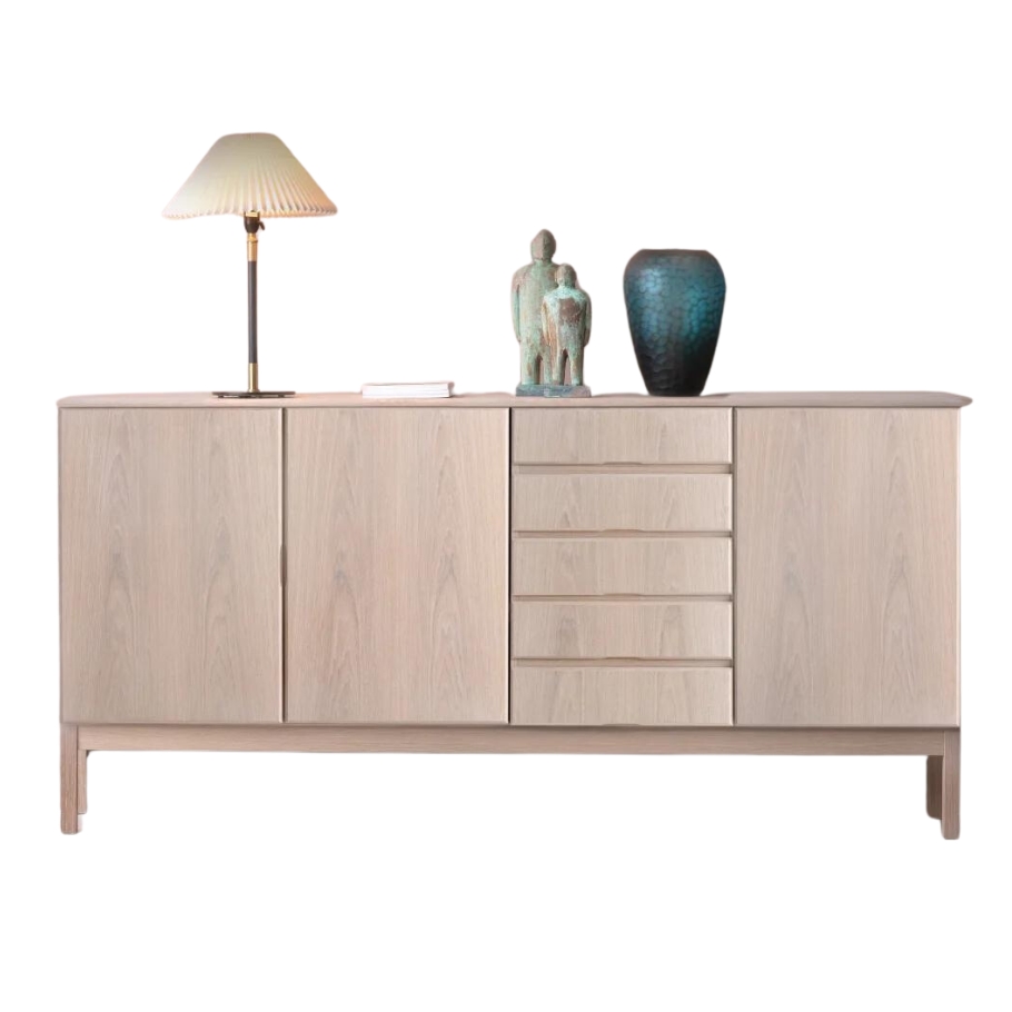 Klim Furniture - Skænk 2075 - Eg hvidolie 203 cm x 98 cm x 42 cm | Møbelsalg.dk