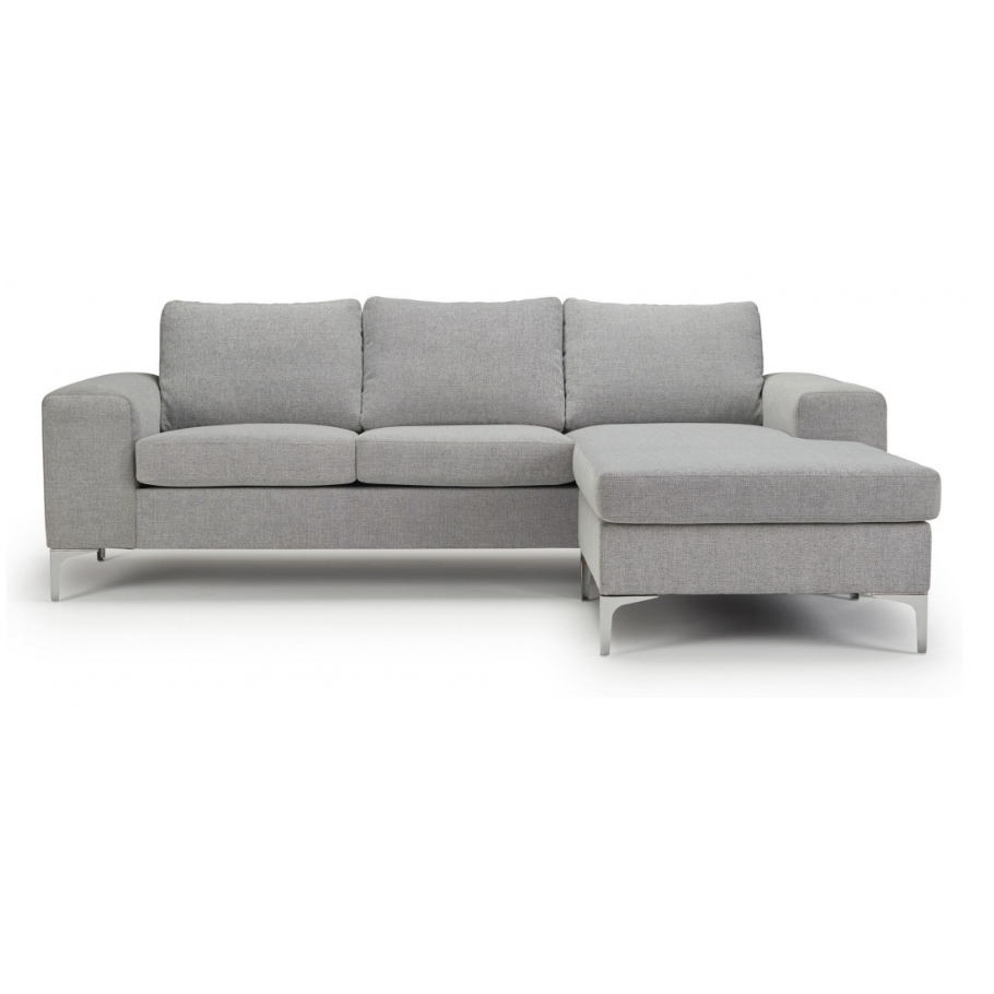 Nordly Boston 3. personers sofa med chaiselong - Grå stof 233 cm x 83 cm x 82 cm | Møbelsalg.dk