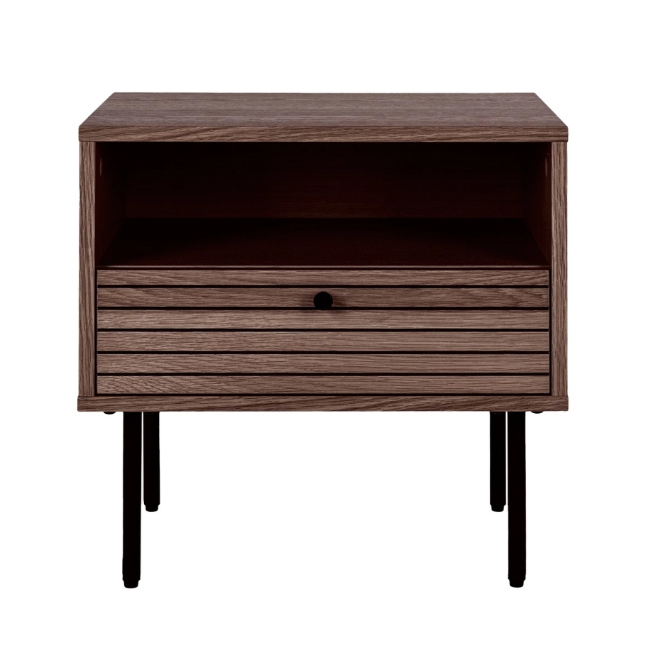 Wood by Nordic Løkken sengebord - Sengebord m. 1 skuffe 40 cm x 50 cm x 50 cm | Møbelsalg.dk