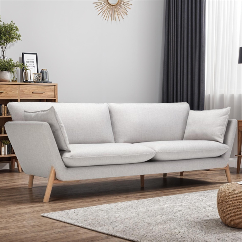 Egelykke Personers Sofa | Lysegrå Stof