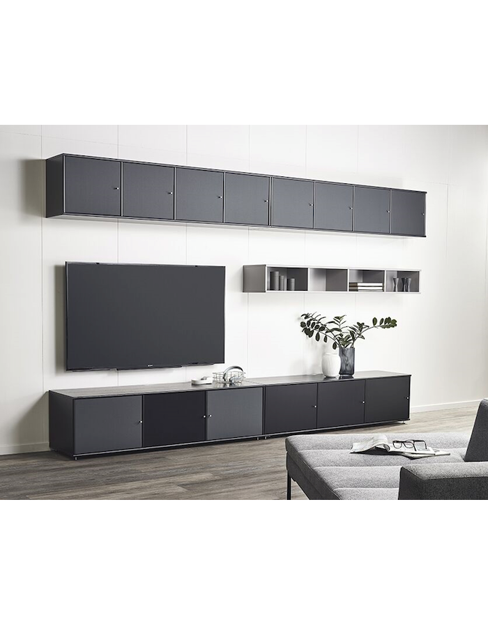 Mistral - Reolsystem - Sort 323 cm x 43 cm x 45 cm | Møbelsalg.dk