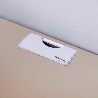 MISTRAL TV Bord Eg med antracit trælåger og skuffer