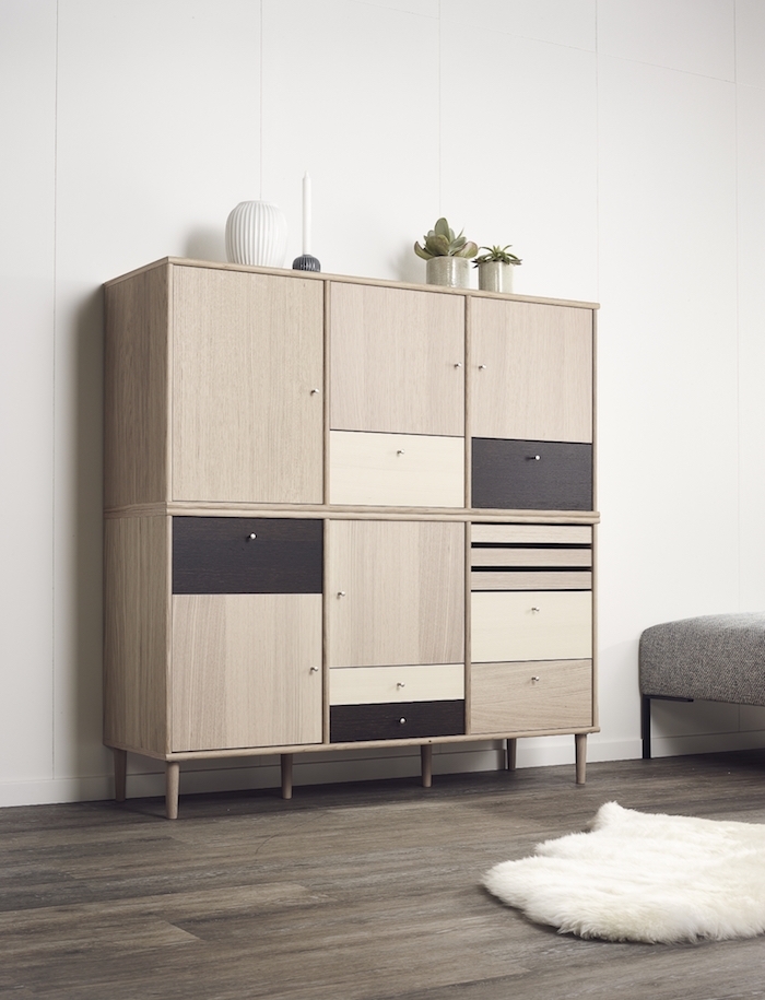Mistral Reolsystem - Flot egetræ 133 cm x 122 cm x 42 cm | Møbelsalg.dk