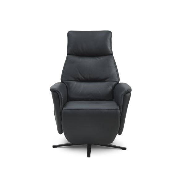 Comfort Living Kim lænestol med 3 motorer - Sort Semianilinlæder | Møbelsalg.dk