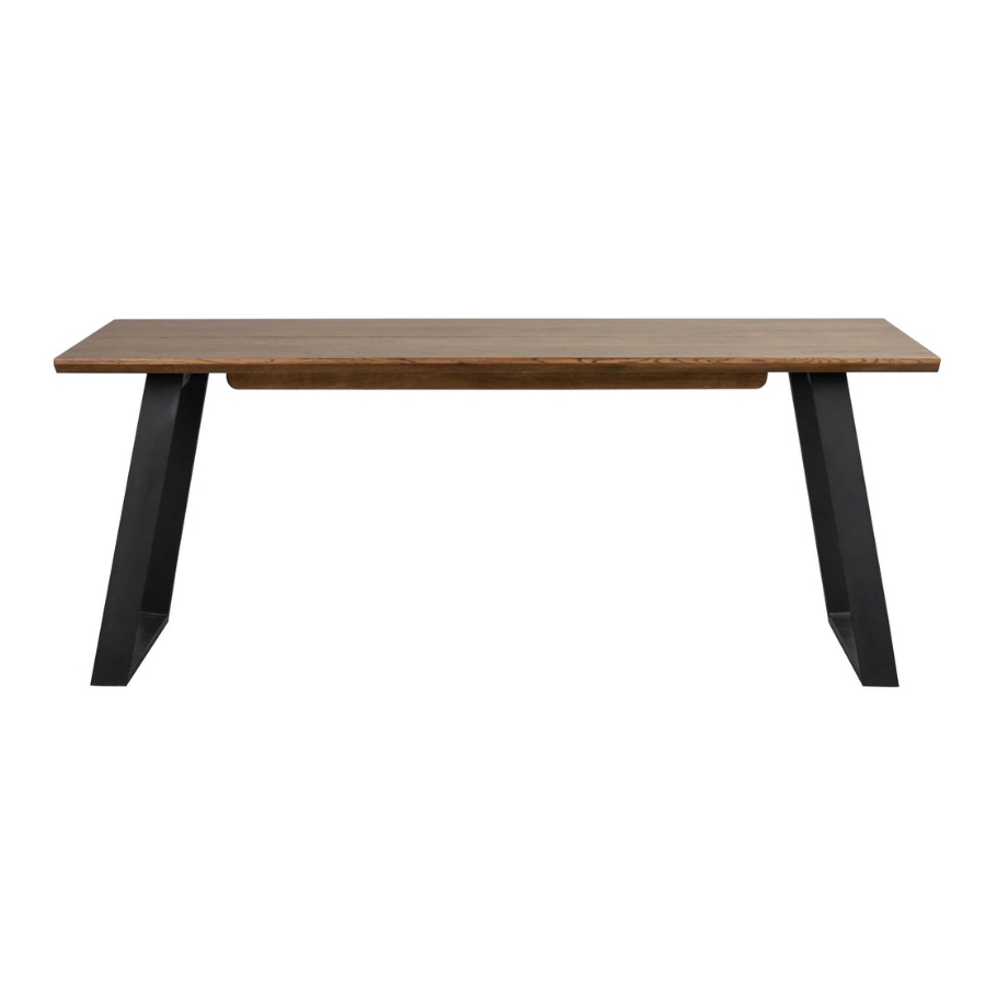 Rowico Home Melville Planke Spisebord  Brun Egetræ inkl. 2 Tillægsplader 310 cm x 75 cm x 95 cm | Møbelsalg.dk