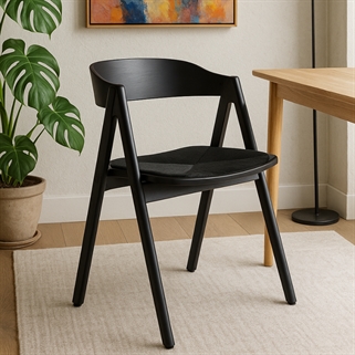 Findahl by Hammel | Mette spisebordsstol | Sort m. sort flet