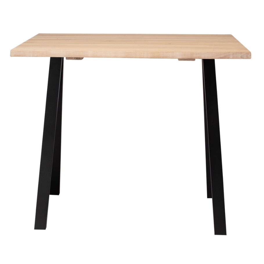 Wood by Nordic Miami barbord - Barbord m. hvidolieret plankeplade 120 cm x 3 cm x 80 cm | Møbelsalg.dk