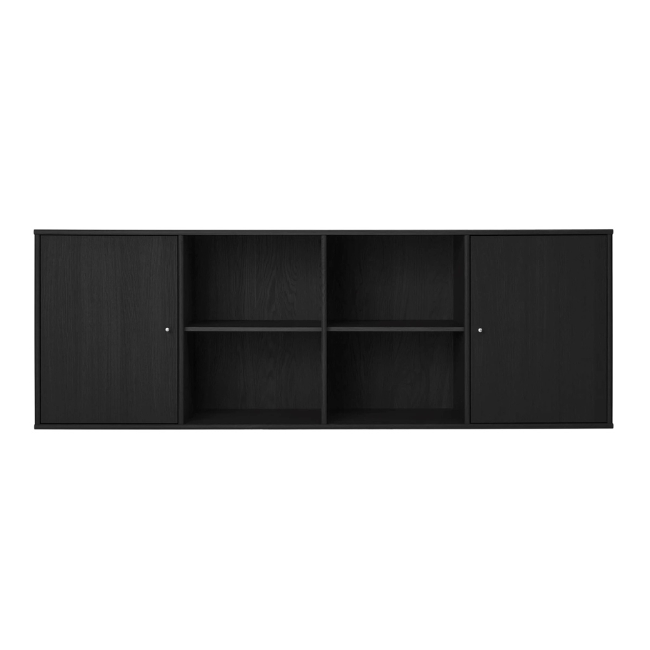 Mistral opstilling - Sortbejdset skænk 176 cm x 61 cm x 42 cm | Møbelsalg.dk